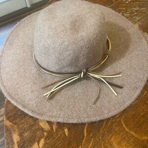 ADORA Tan Wool Hat with Braided Detail